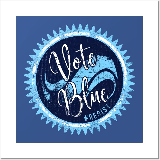 Vote Blue Wall Art by snarkshop